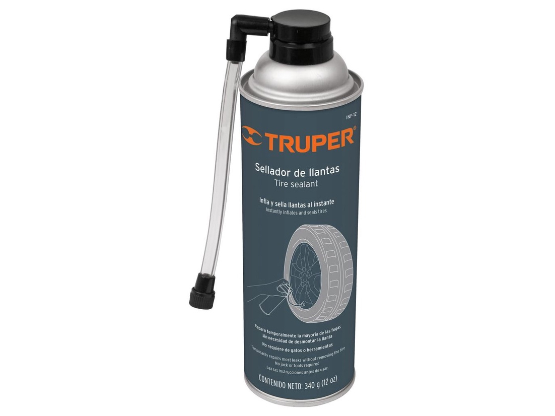 Bình vá lốp và bơm hơi ô tô khẩn cấp Truper - 12oz/350ml 10940