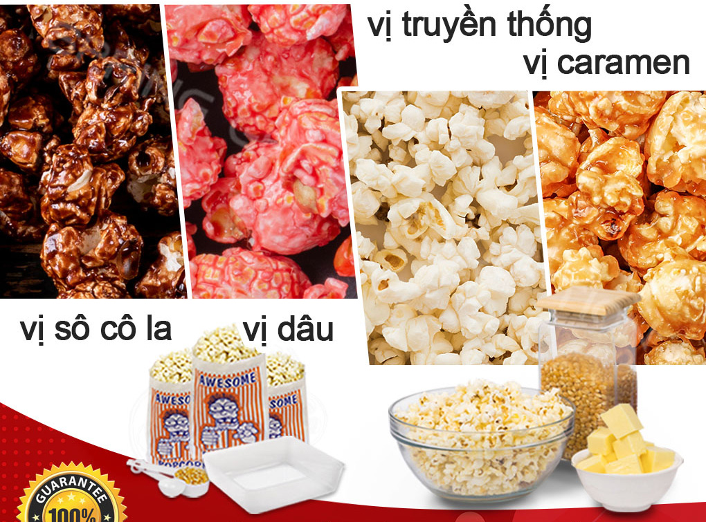 Máy có thể nổ được hai vị mặn-ngọt