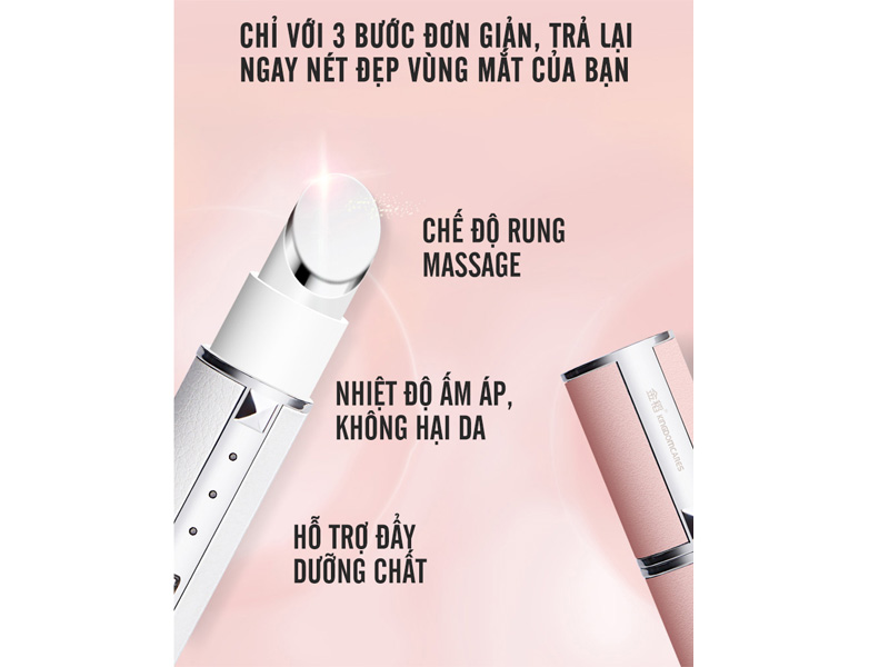 Chế độ massage nhẹ nhàng không làm ảnh hưởng đến vùng mắt