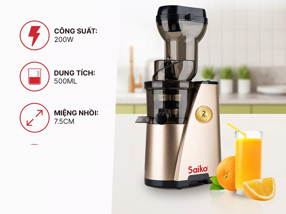 Máy cho nước ép sánh, mịn, ít gợn