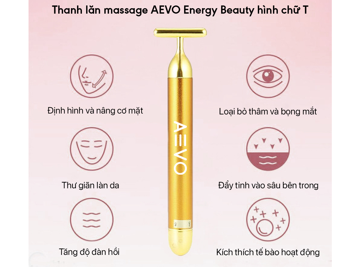 Thanh lăn massage chữ T AEVO Energy Beauty