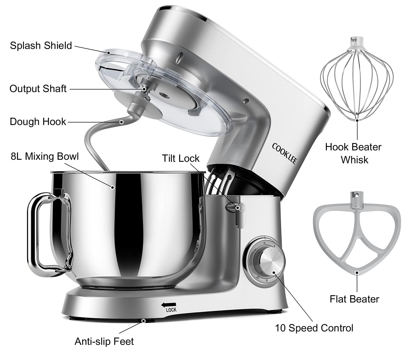 Máy đánh trứng Cooklee SM-1551 