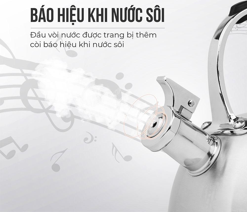 Ấm đun nước inox đáy từ 