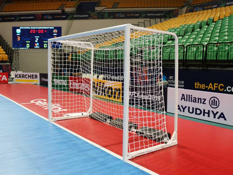 Khung thành bóng đá futsal nhôm xếp gập, phù hợp với tiêu chuẩn châu Âu EN 16579 và FIFA S16118