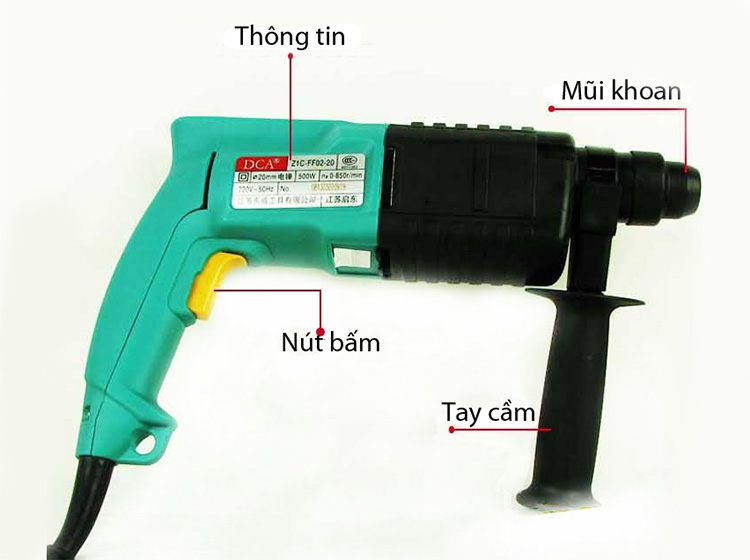 Máy khoan động lực 500W DCA AZC02-20 (Z1C-FF02-20)