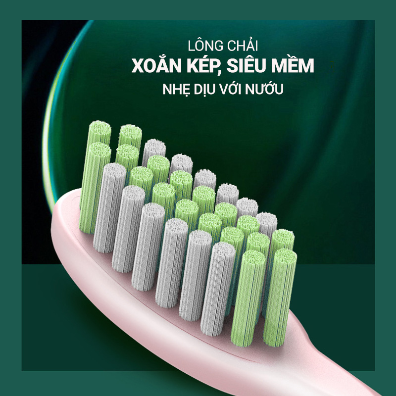 Lông chải dễ dàng tiếp cận nhiều vị trí khó trong khoang miệng