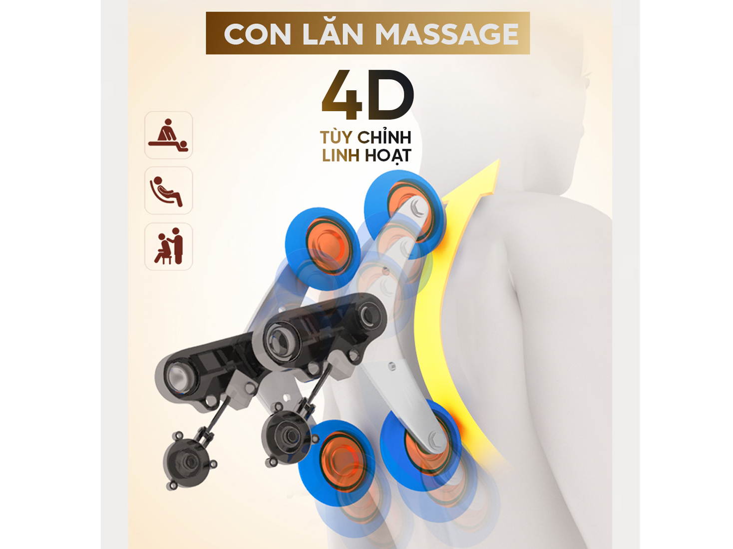 Ghế massage con lăn 4D