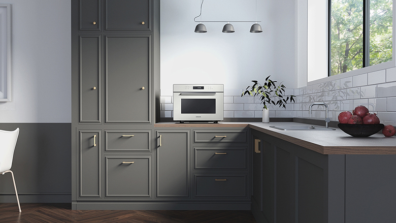 Lò vi sóng Bespoke Samsung MC35R8088LE/SV có các chế độ nấu tự động Auto Cook