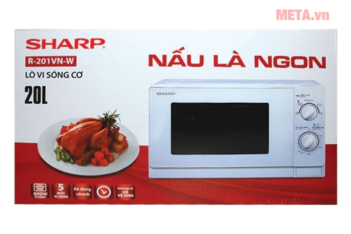 Lò vi sóng Sharp R-201VN-W (20 lít)