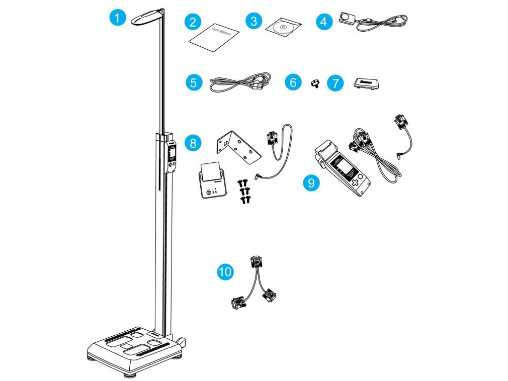 Cấu tạo của máy đo chiều cao cân nặng BMI tự động InBody BSM370