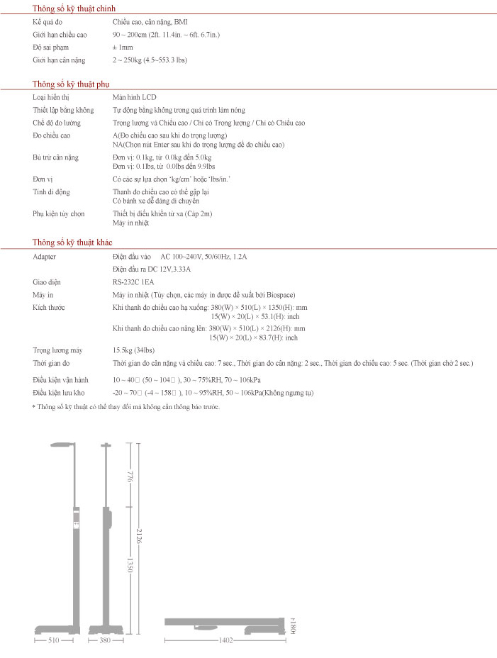 Thông số của InBody BSM370