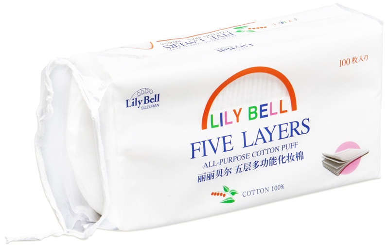 Hình ảnh bông tẩy trang 5 lớp Suzuran Lily Bell Five Layer Cotton Pads