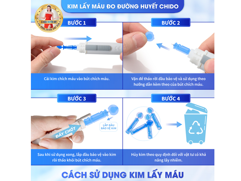 Cách sử dụng kim lấy máu Chido 