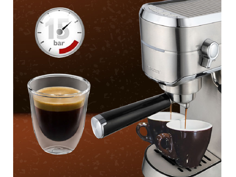 Máy pha cà phê Espresso Tiross TS6212 có áp lực 15 bar