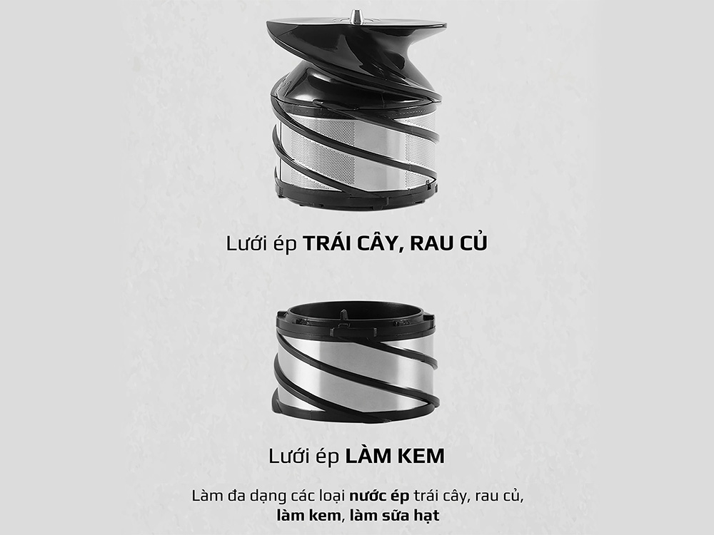 Trang bị 2 lưới lọc khác nhau