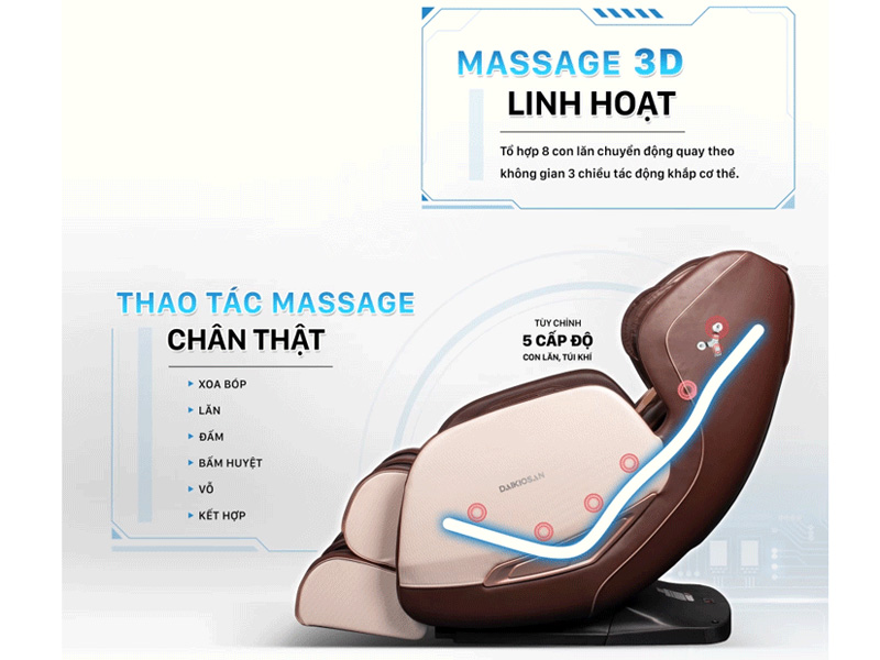 Tái tạo các massage như tay người thao tác