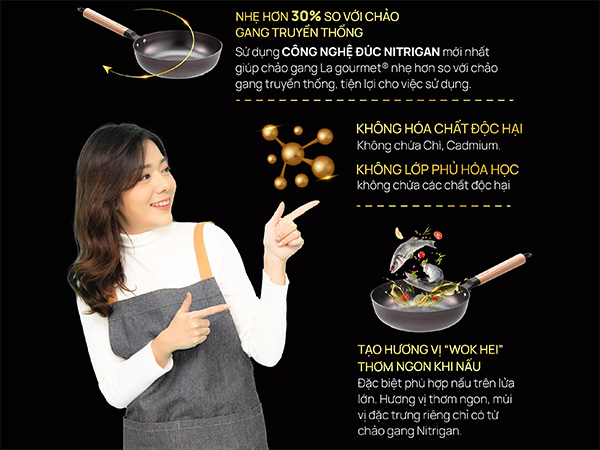 Công dụng khi dùng chảo La gourmet Nitrigan - 347695