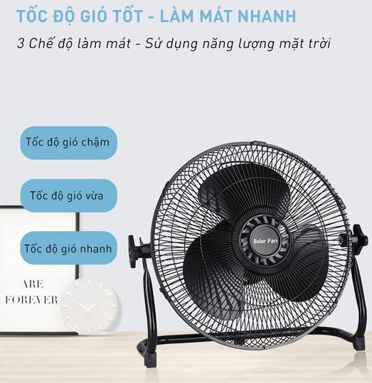 Quạt năng lượng mặt trời chân quỳ