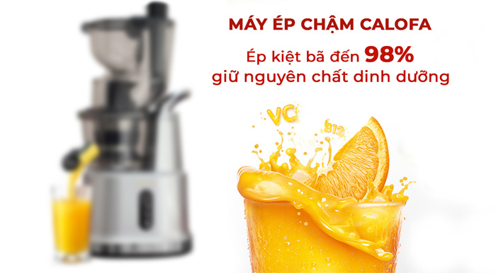 Công nghệ ép chậm bảo toàn vitamin, enzym,..