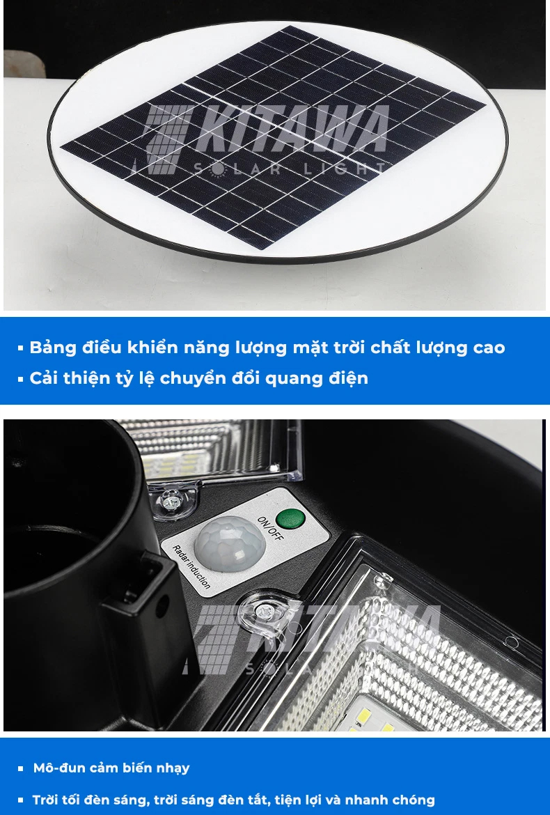 Đèn năng lượng mặt trời có điều khiển từ xa 