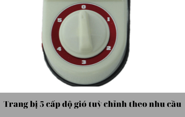 Quạt trần Vinawind 3 cánh nhôm QT1400N được trang bị 5 cấp độ gió