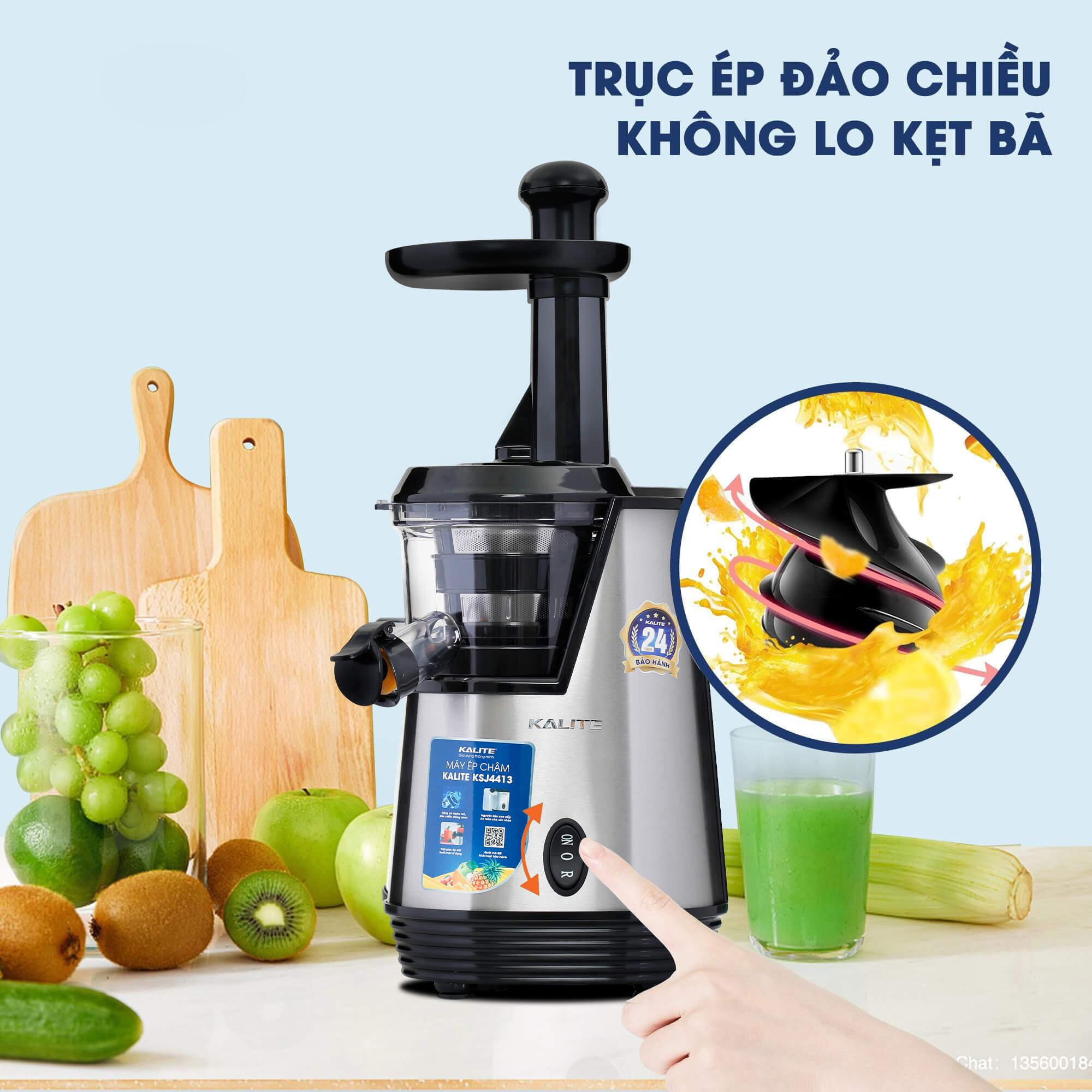 Máy ép chậm Kalite KSJ4413