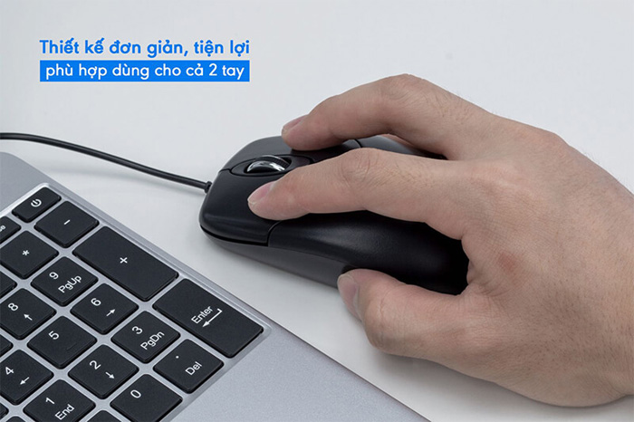 Chuột phù hợp để sử dụng cho cả hai tay