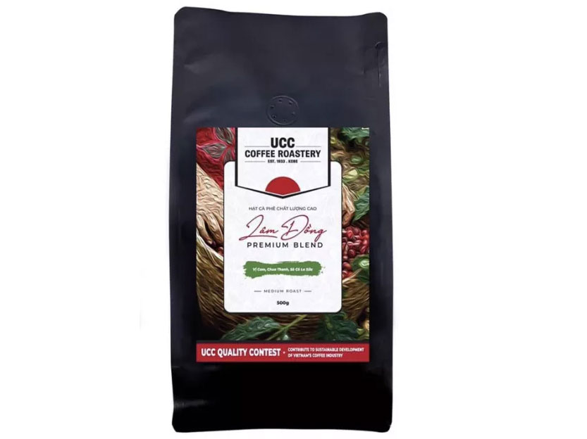 Cà phê hạt UCC Lâm Đồng Premium Blend (gói 500g)