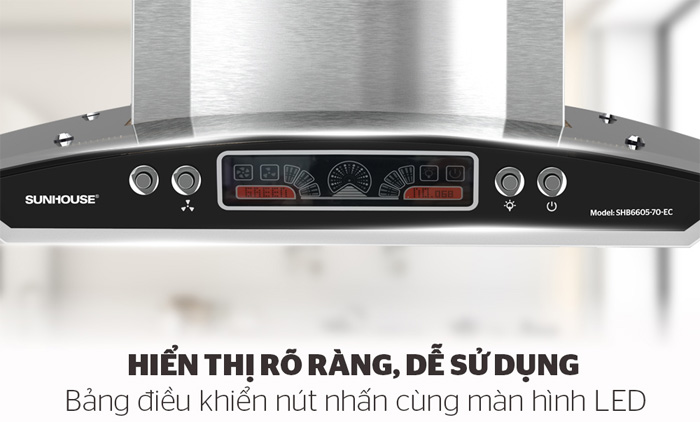 Bảng điều khiển nút nhấn cùng màn hình tiện lợi