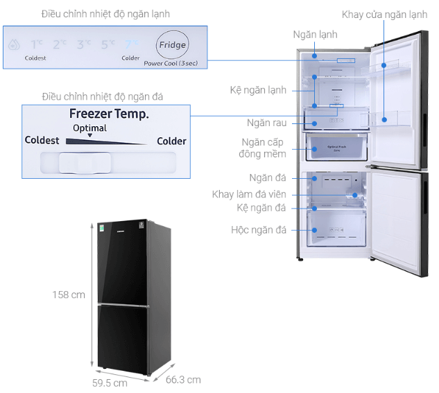 Cấu tạo tủ lạnh Samsung RB27N4010BU SV