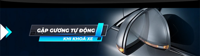 Gương gập tự động khi khóa xe