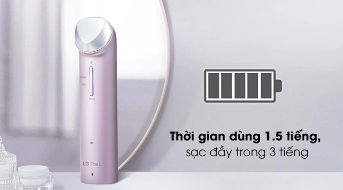 Thời gian sử dụng kéo dài 1.5 tiếng