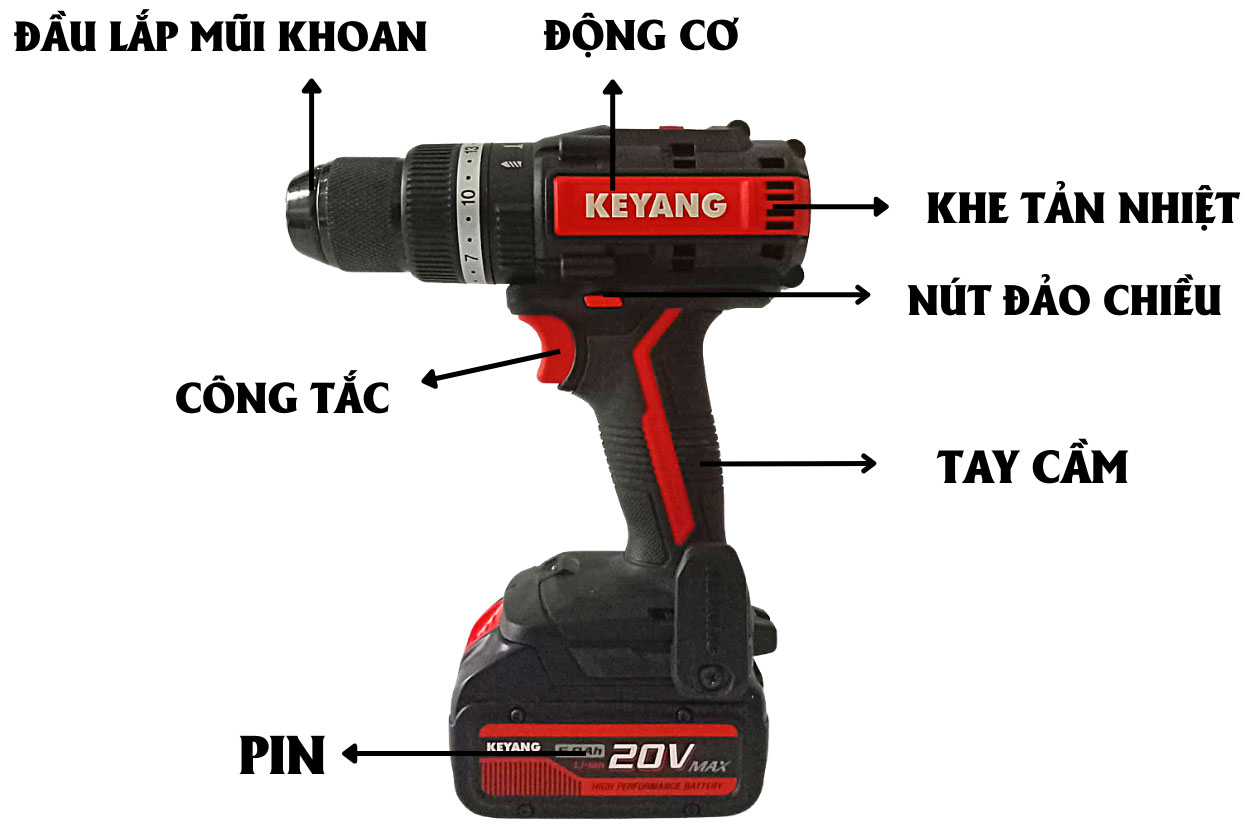 Máy khoan pin Keyang DM20BLA-70C