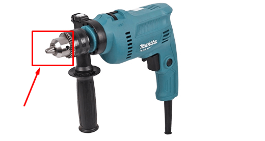 Máy khoan Makita M0801B có đầu cặp mũi khoan đường kính tối đa 13mm