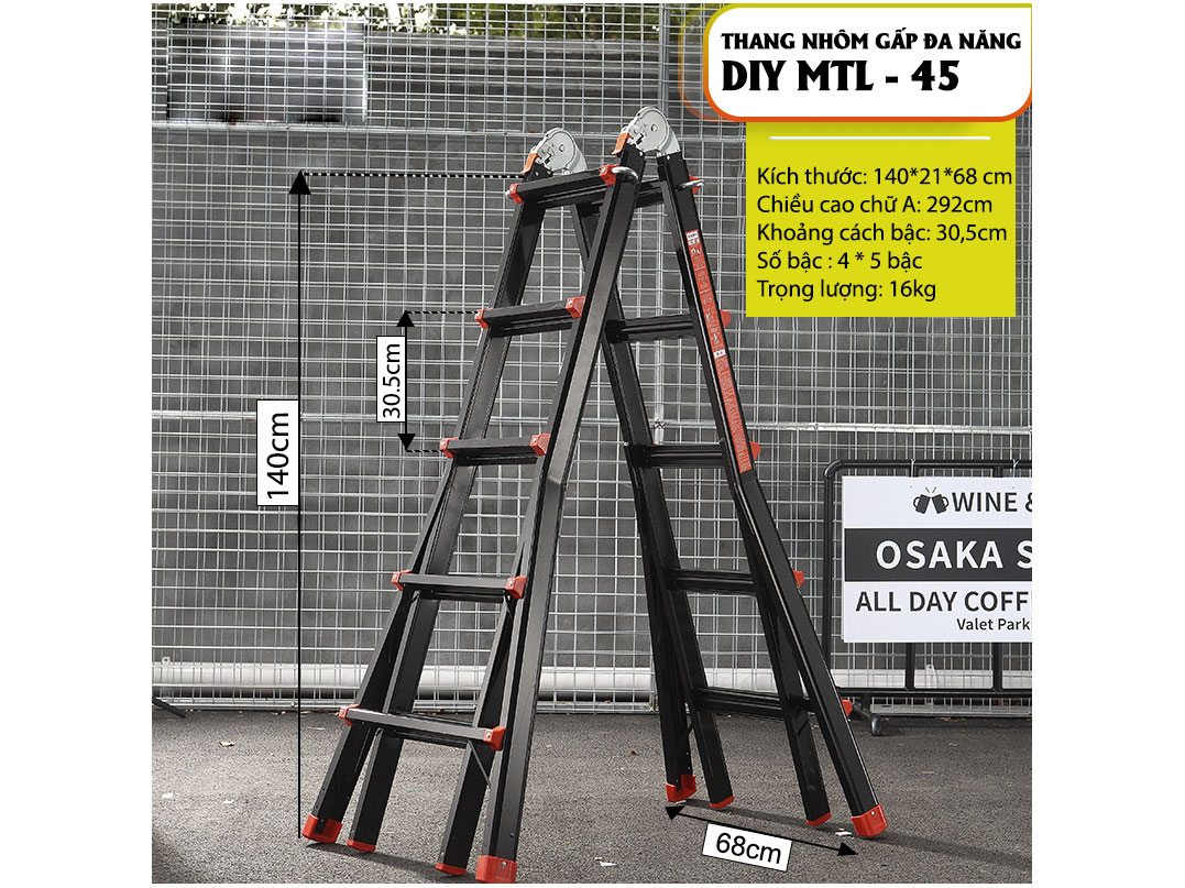 Thang nhôm gấp đa năng DIY MTL-45