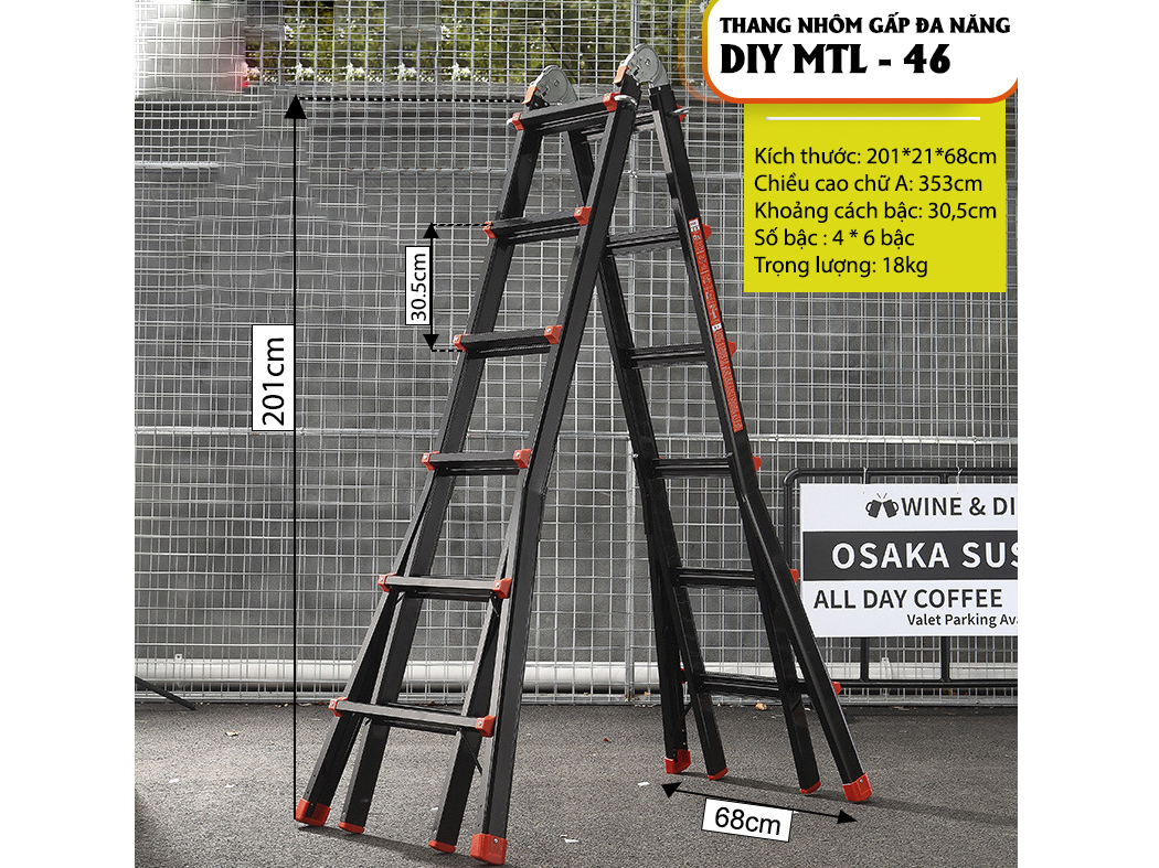 Thang nhôm gấp đa năng DIY MTL-46