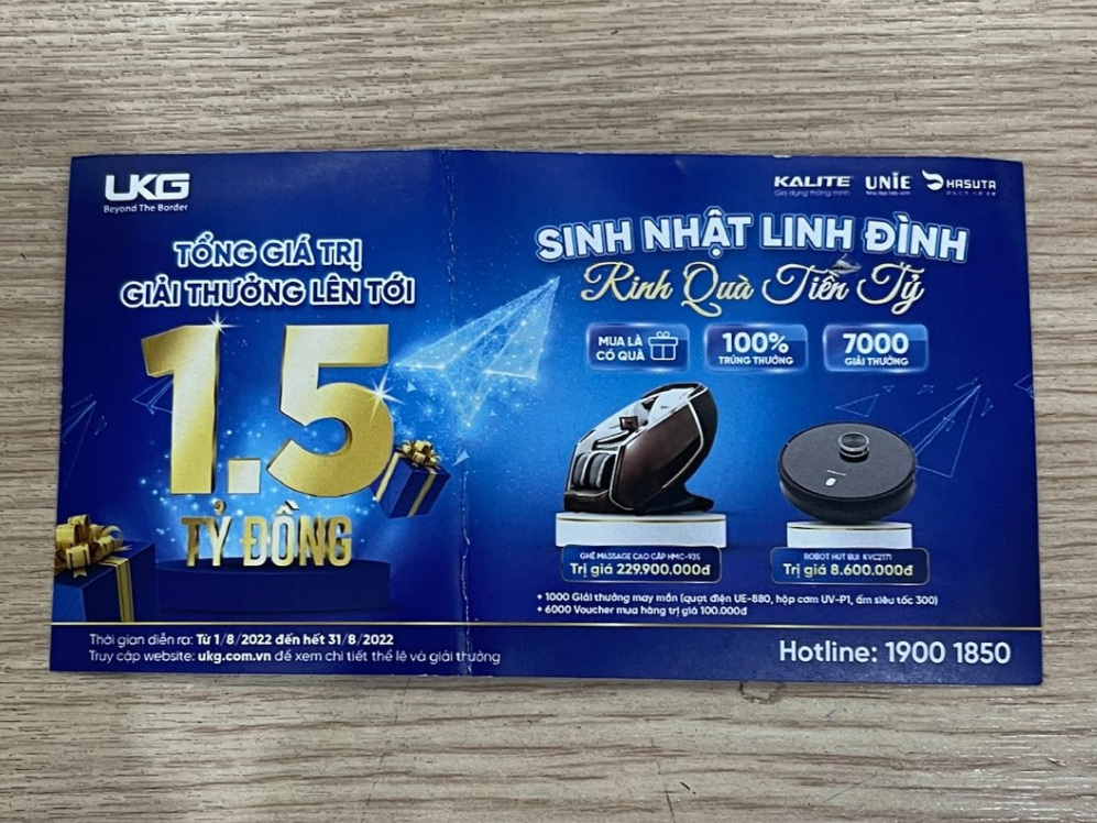 Thẻ cào may mắn UKG