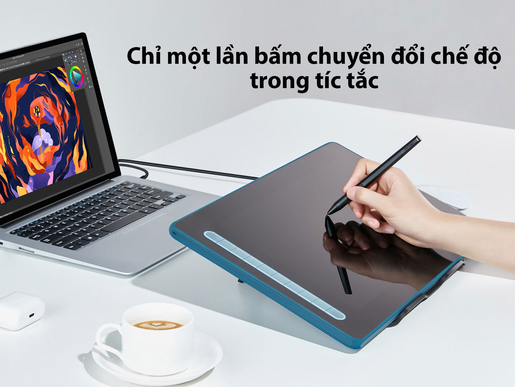 Bảng vẽ màn hình XP-Pen Artist 16 Gen 2 Chip X3 Android 127% SRGB cảm ứng nghiêng