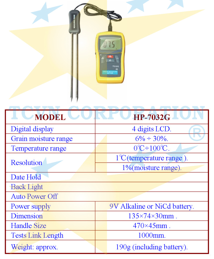 máy đo độ ẩm nông sản HP7032G