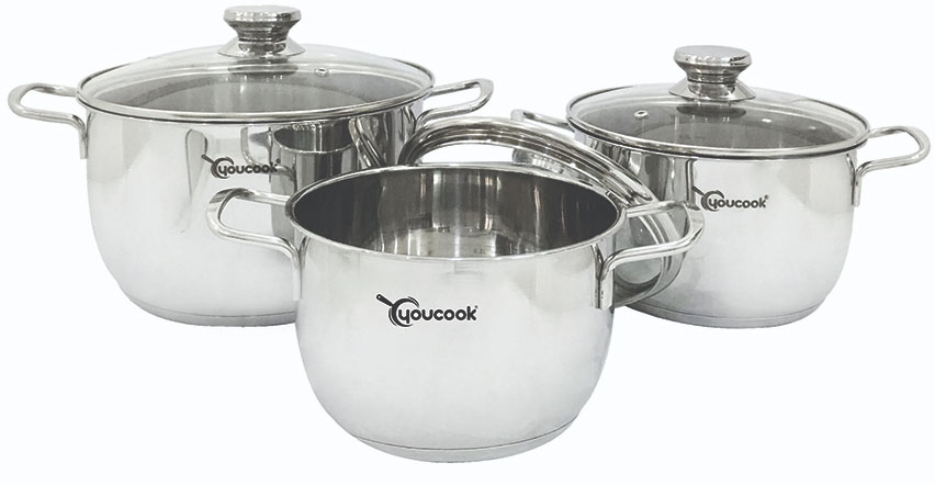 Bộ nồi inox 3 đáy Youcook YCS-3PC