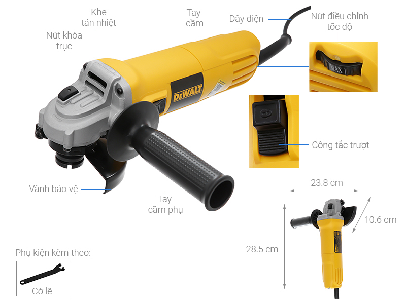 Máy mài góc Dewalt DWE4118-B1 950W