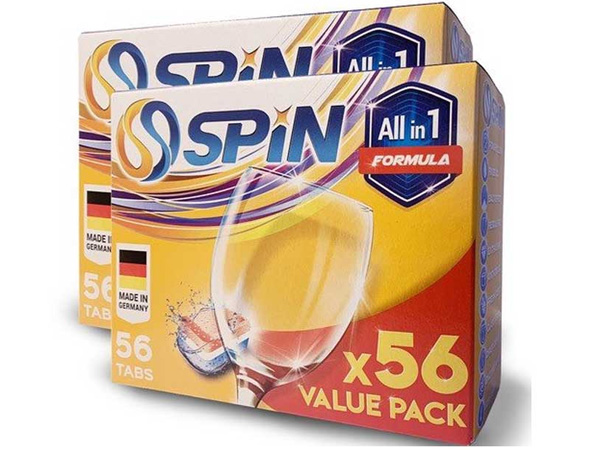 Viên rửa bát hiệu Spin all in 1 (hộp 56 viên)