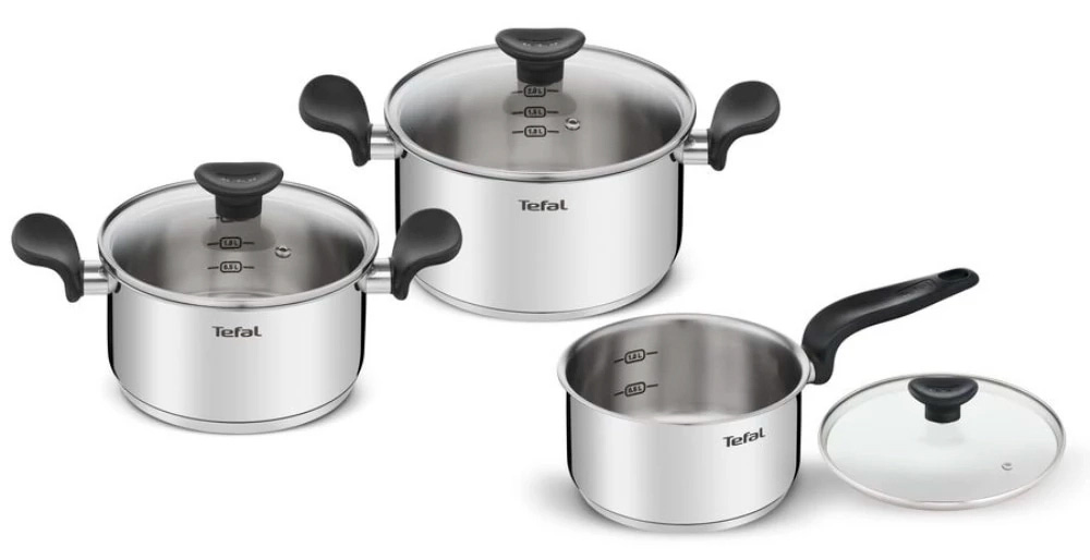 Hình ảnh bộ nồi inox Tefal Primary 16/20/24cm (E3086S74)