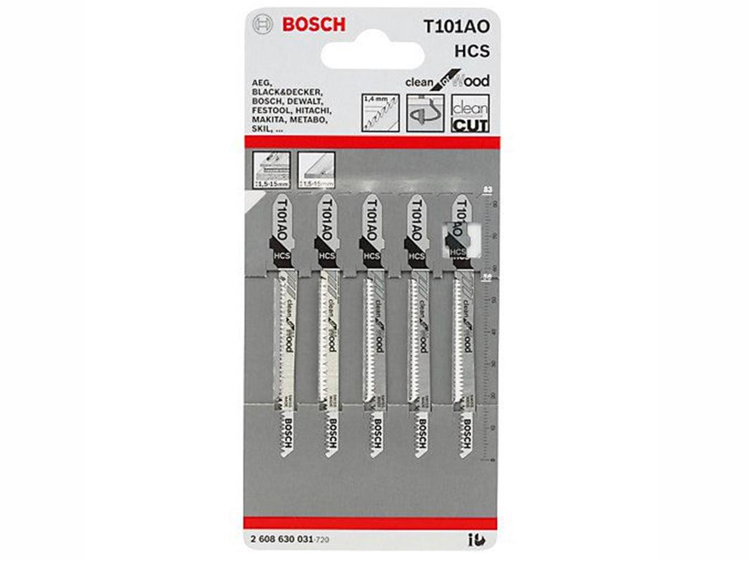 Bộ 5 lưỡi cưa lọng Bosch gỗ T 101 AO - 2608630031