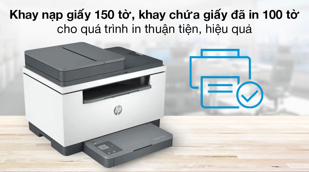 Máy in Laser Jet MFP M236SDW của HP sở hữu khay chứa giấy lớn