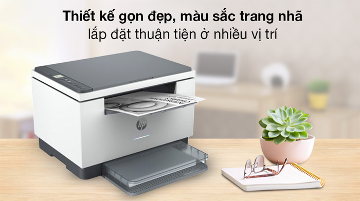 Máy in HP Laserjet MFP M236DW 9YF95A sở hữu thiết kế hiện đại, màu sắc trang nhã