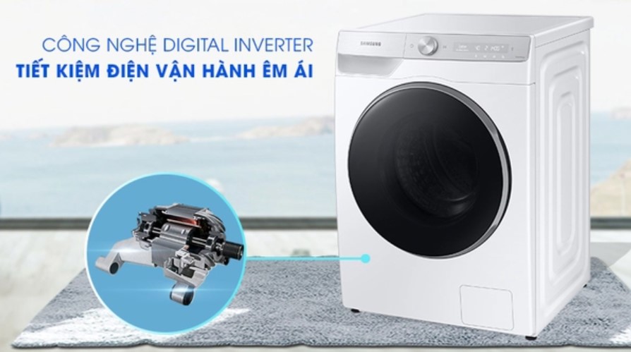 Máy giặt Samsung WW10TP44DSH/SV sử dụng động cơ Inverter