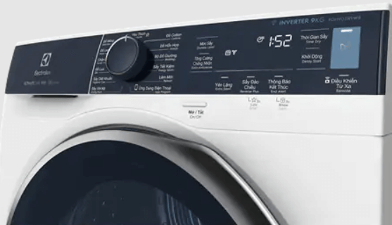 Máy sấy Electrolux EDH903R9WB có bảng điều khiển bằng núm vặn có đèn LED hiển thị