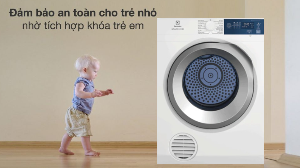 Electrolux EDS854J3WB có tính năng khóa trẻ em an toàn