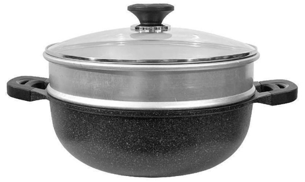 Chảo sâu 2 quai, xửng hấp Korea King KW-32MSI